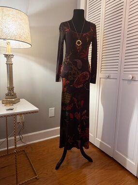Desigual  never worn Long Sleeve Dress  in GORGEOUS like an abstract painting